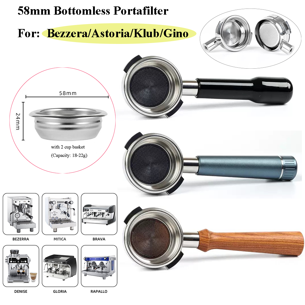 Portafilter 58Mm - 58mm Bottomless Portafilter for Bezzera/Astoria/Klub/Gino -