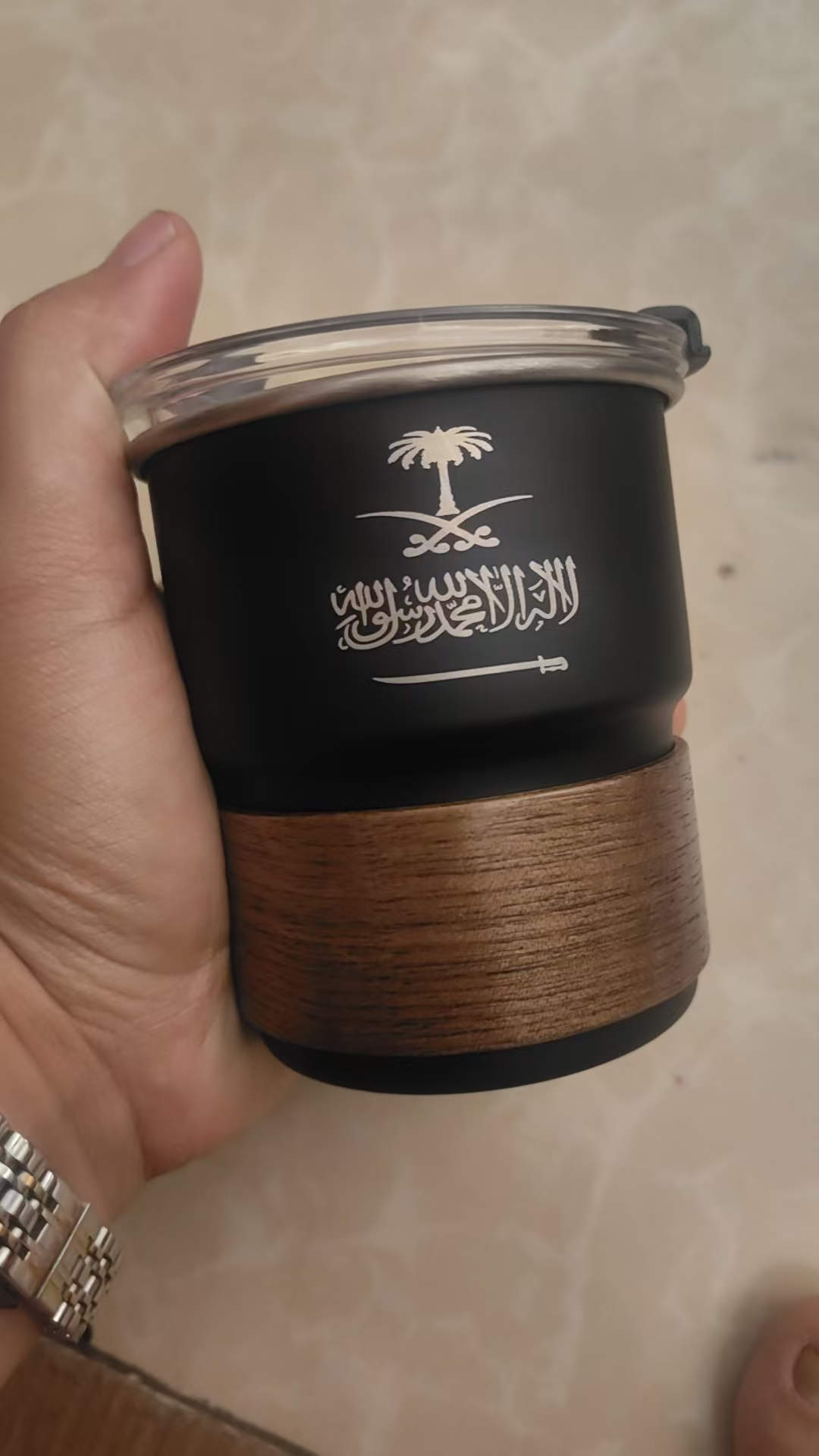 Coffee Equipment Logo - Custom Saudi Arabia Flag Logo Stainless