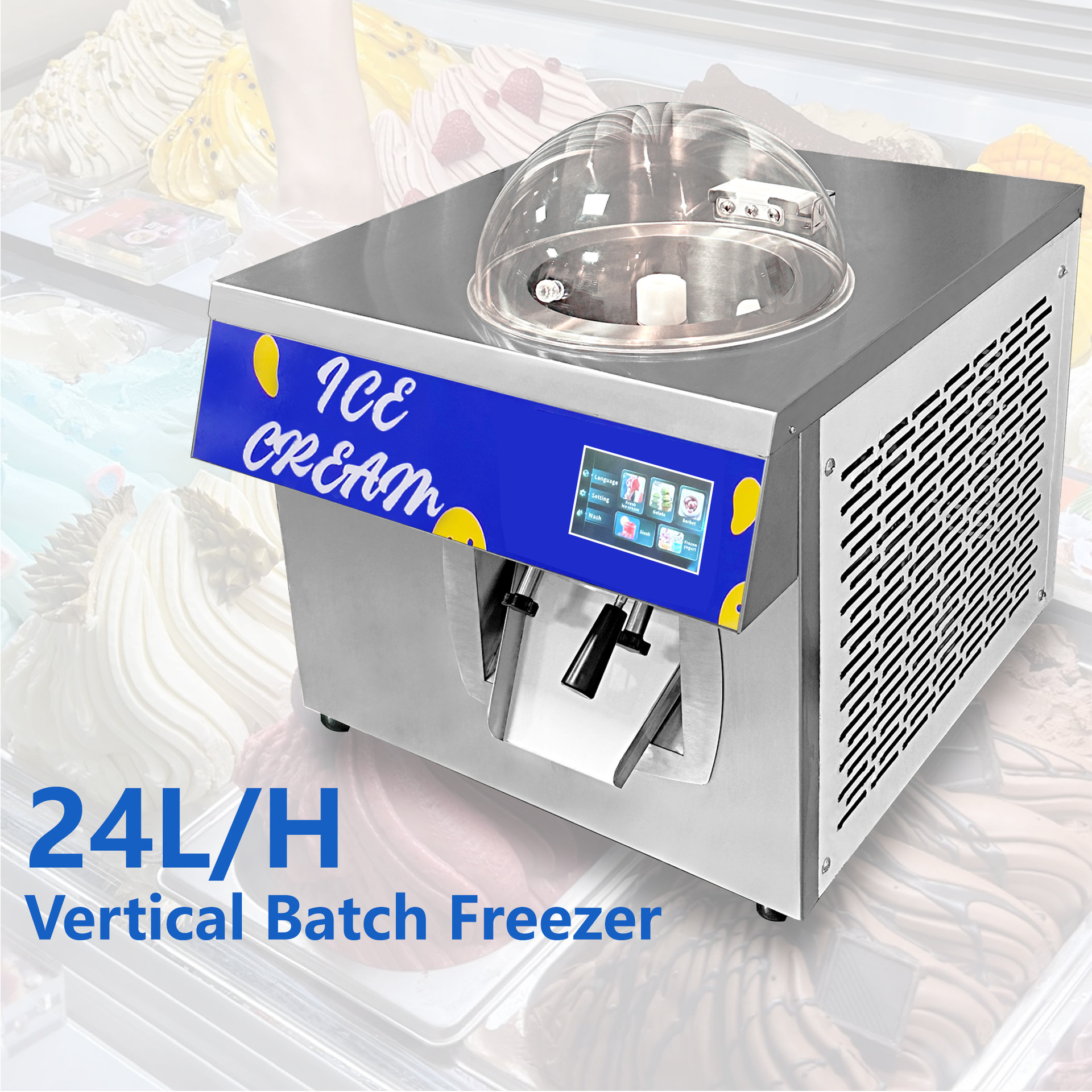 Coffee Equipment For Coffee Shop - 24L/H Ice Cream Machine, Coffee Shop