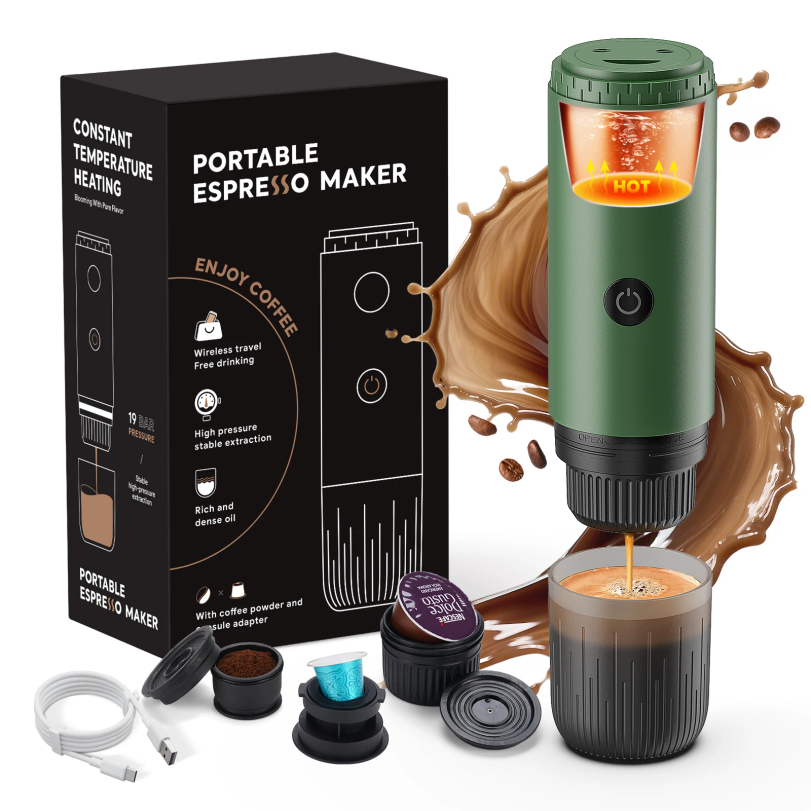 Coffee Equipment Machine - Portable Espresso Machine 3-in-1 Travel Coffee