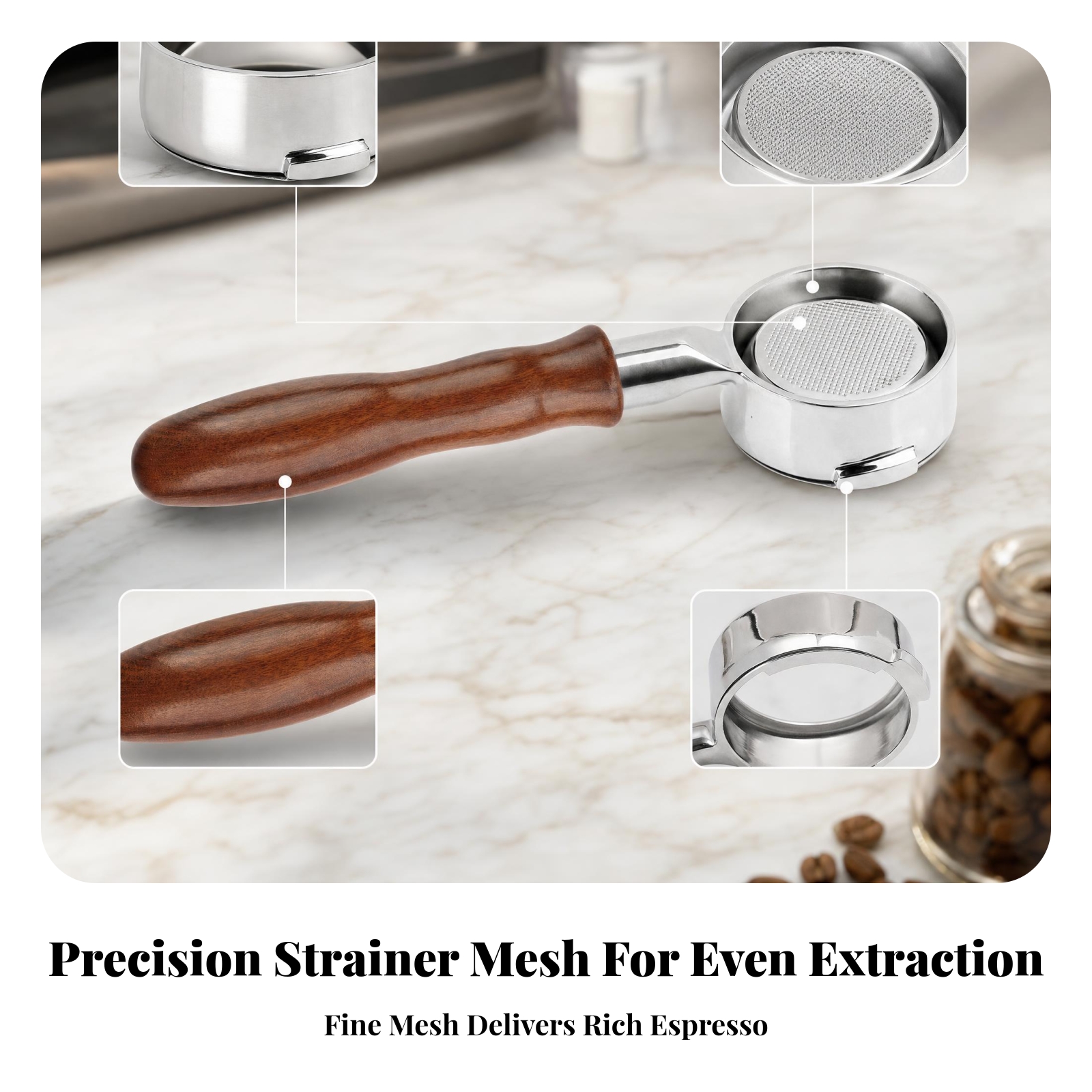 Naked Portafilter Bottomless - Real Time Extraction View Round Basket