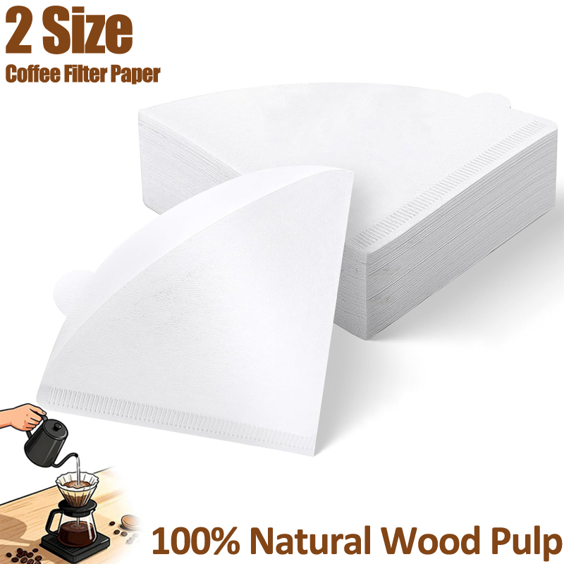 Coffee Equipment Machine - 2 Size Coffee Filter Paper V-Shaped