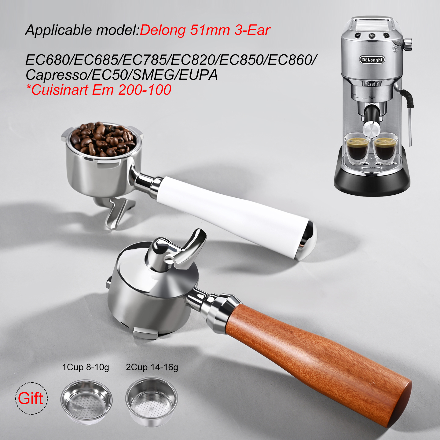 Coffee Equipment - 51mm Double Spout Coffee Portafilter for