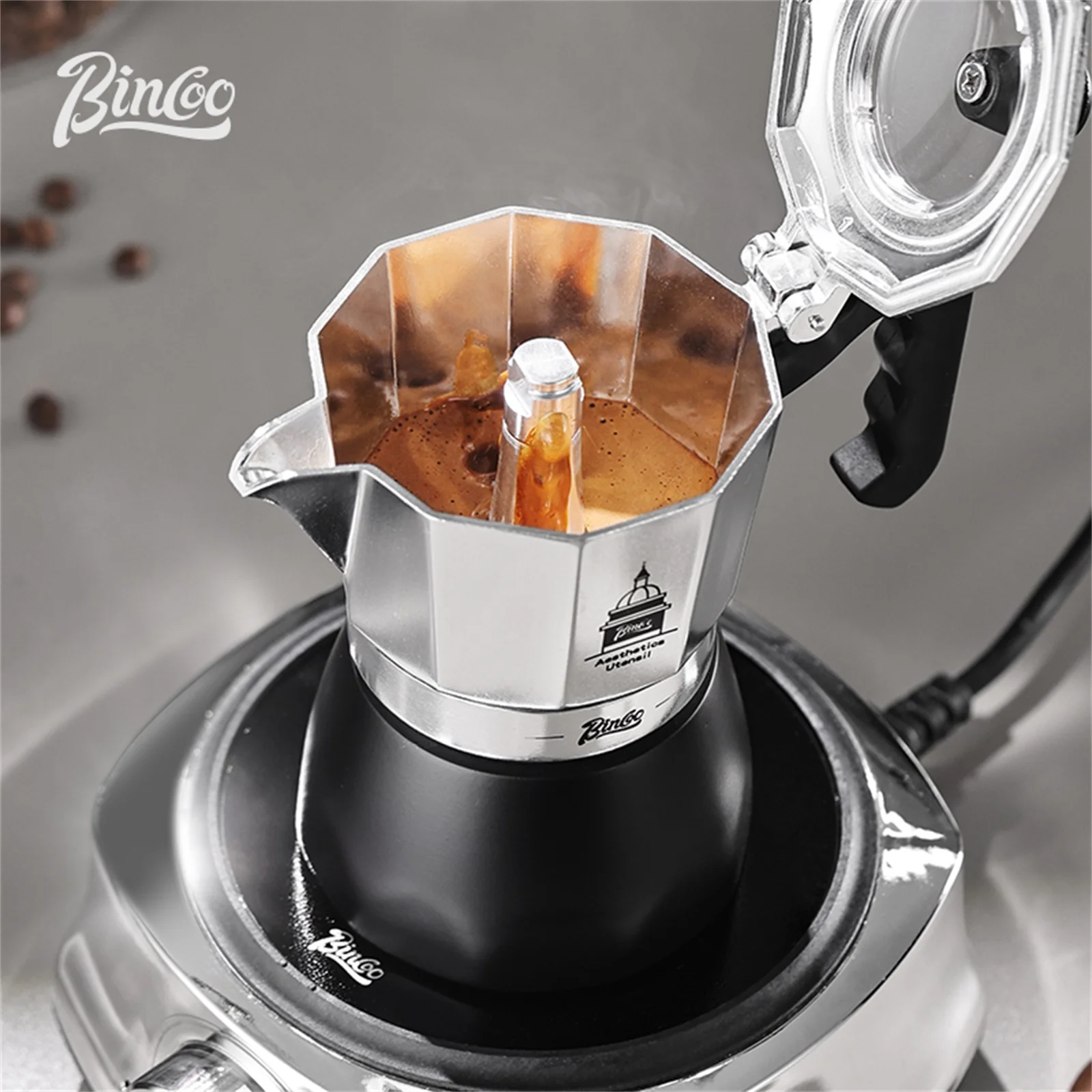 BINCOO Double Valve Moka Pot，E – Coffee Equipment Machine Bewertung und Preis