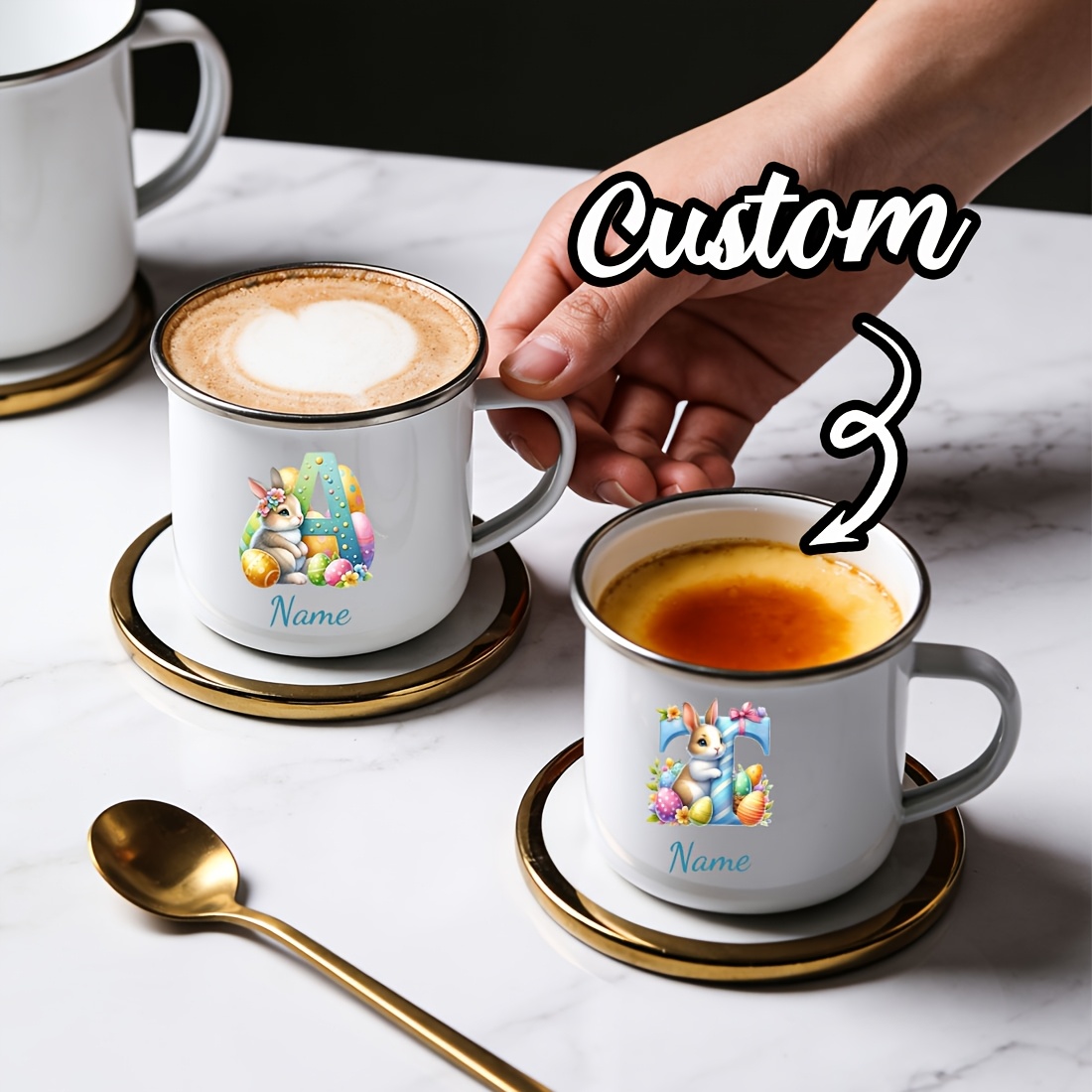 Personalized Mug Floral Initia – Coffee Equipment With Name Bewertung und Preis