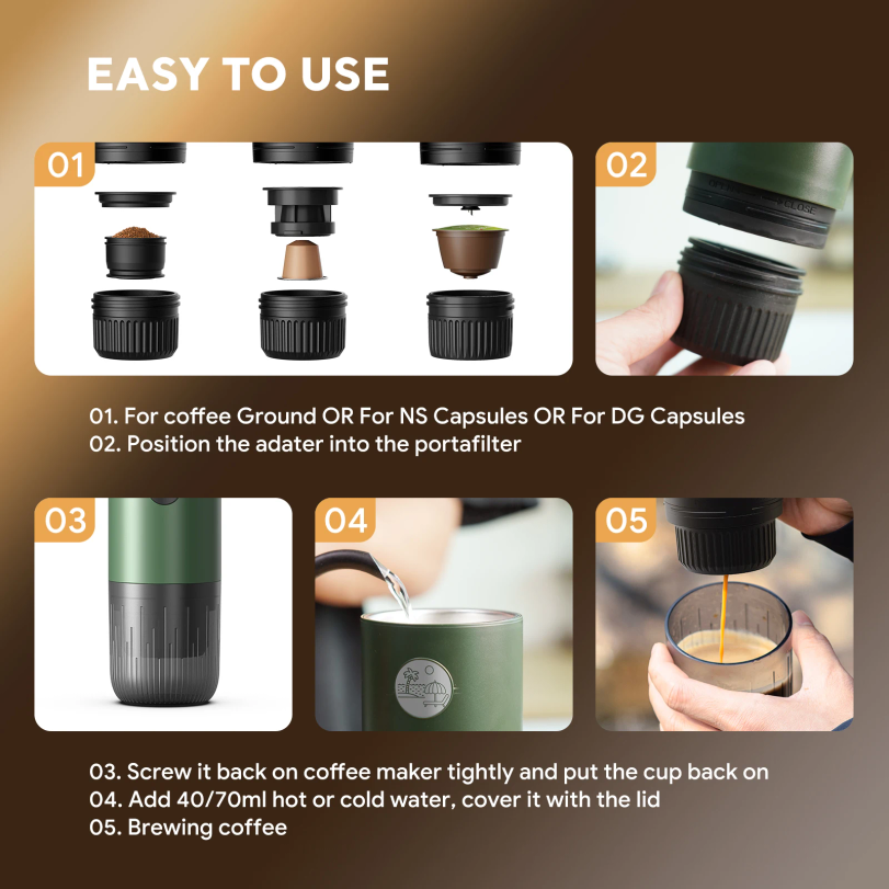 Portable Espresso Machine 3-in – Coffee Equipment Machine Bewertung und Preis